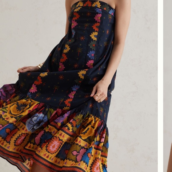 Anthropologie farm rio embroidered maxi dress - Picture 9 of 16